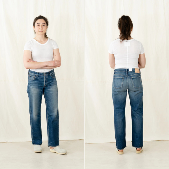 MOUSSY VINTAGE Minneola Low-Rise Straight Leg Whiskered Faded Denim JEANS sz 27 - Picture 3 of 7